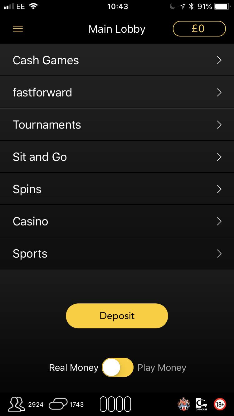 bwin poker menu app